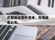 Leyu-巴黎奥运受伤离场，伤情尚未公布。